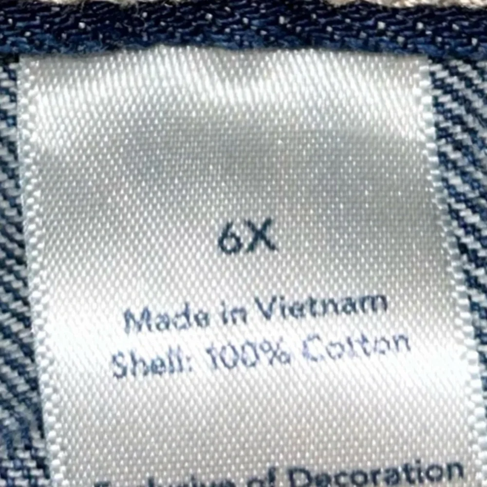 OSHKOSH B'GOSH Girl's Denim Shorts Adjustable Waist Size 6X